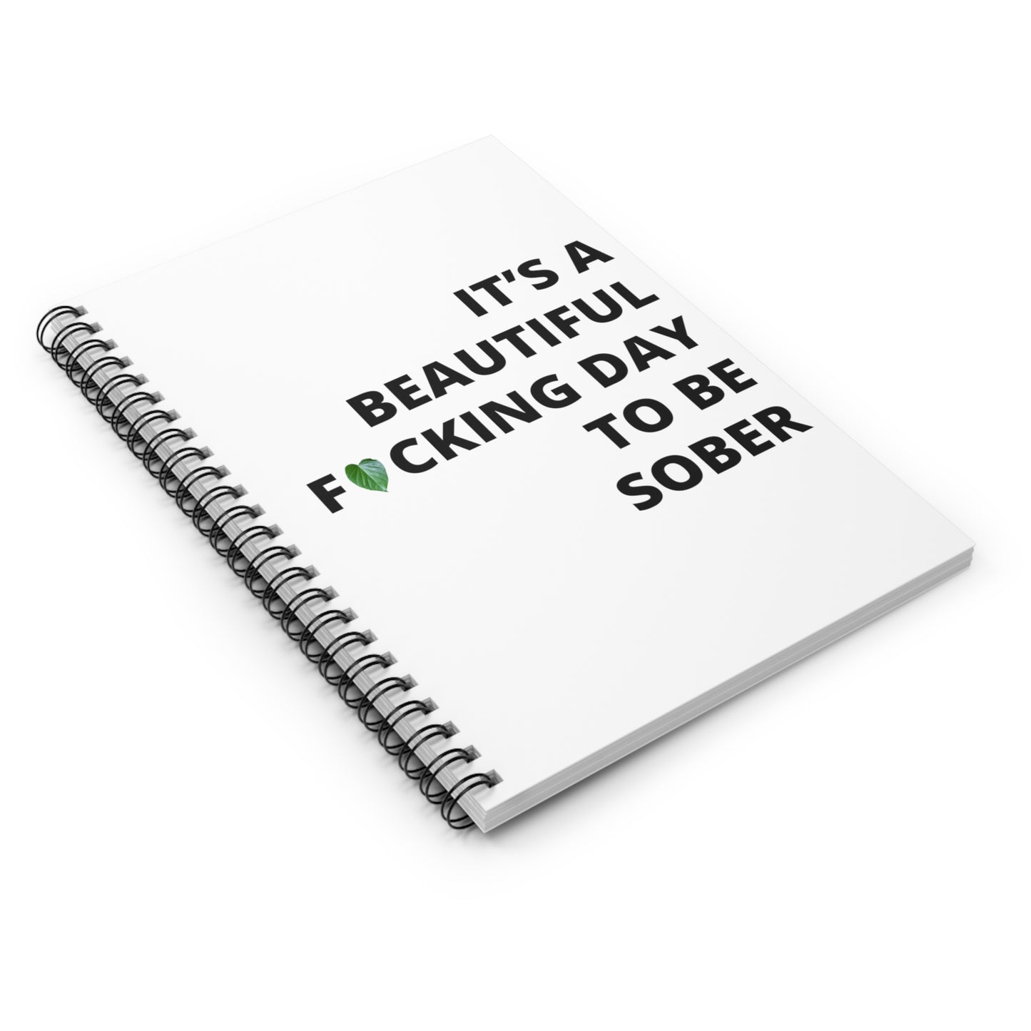 "Beautiful FN Day to be Sober" Inspirational Notebook