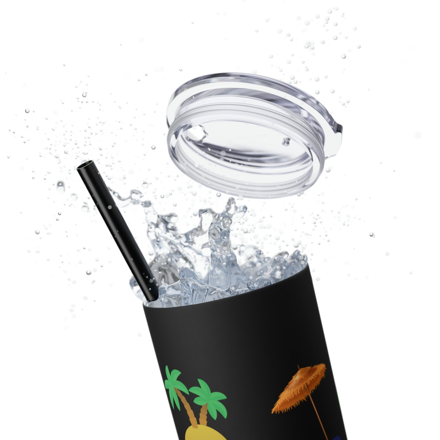 May or May Not Be Kava - Local Nakamal: Skinny Tumbler with Straw, 20oz