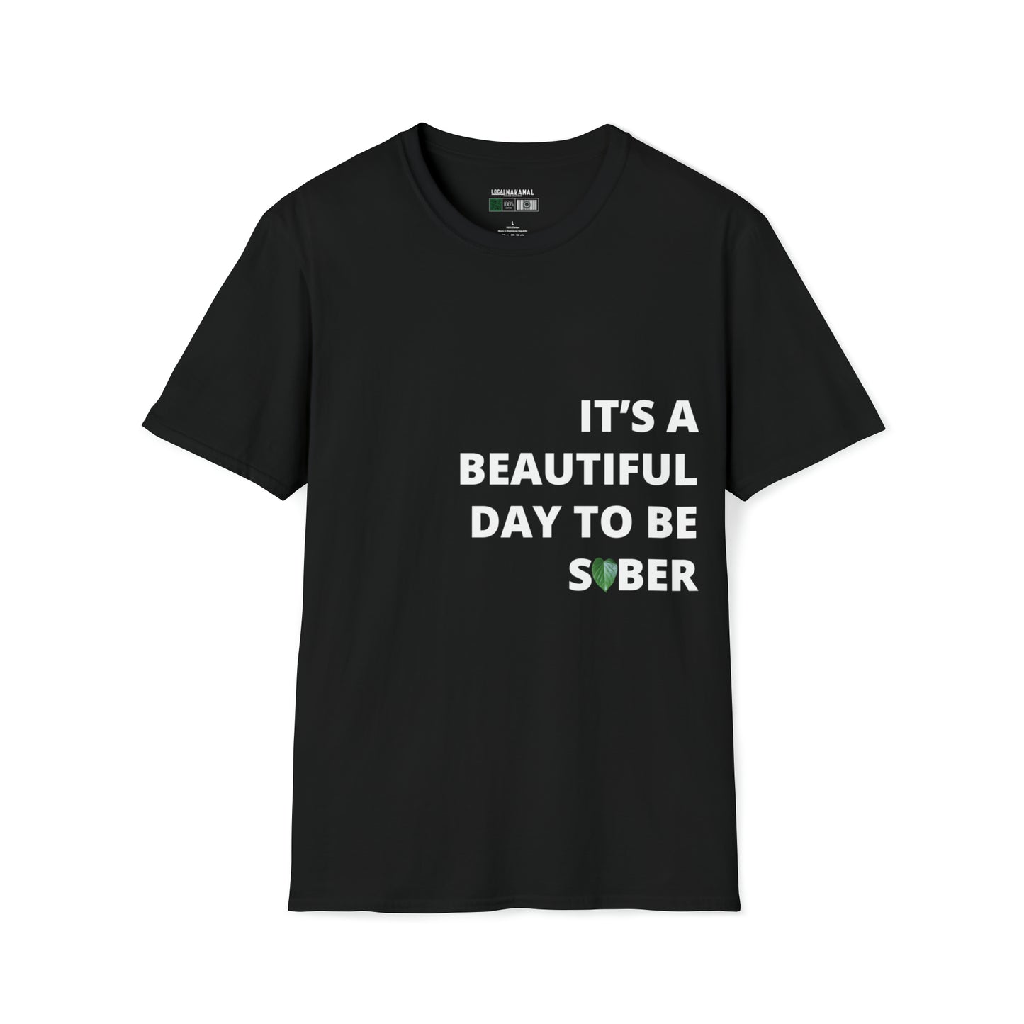 "Beautiful Day to be Sober" Kava Leaf T-Shirt