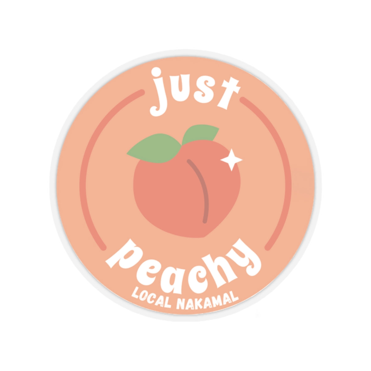 Just Peachy Sticker