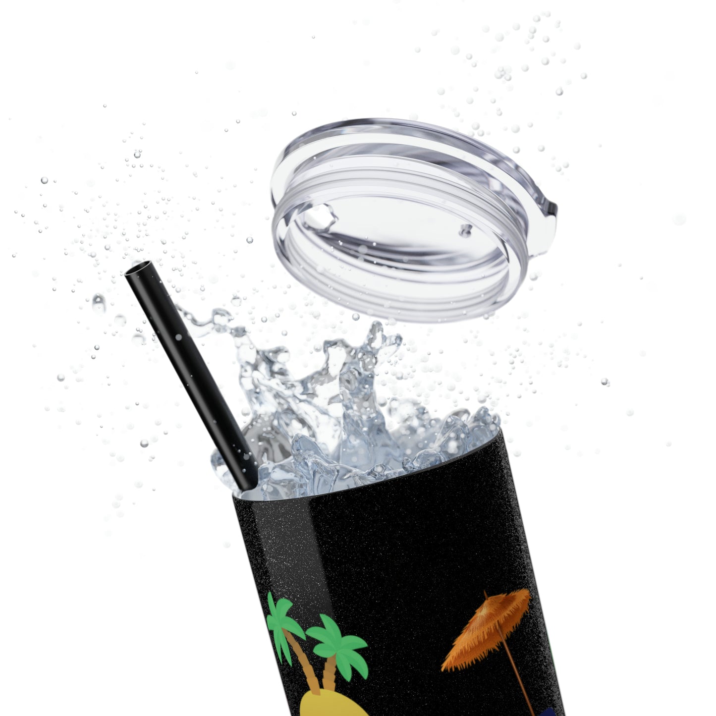 May or May Not Be Kava - Local Nakamal: Skinny Tumbler with Straw, 20oz