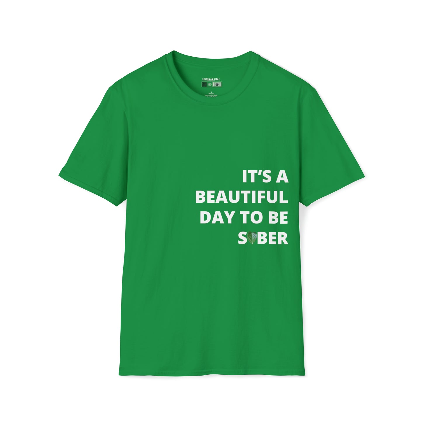 "Beautiful Day to be Sober" Kava Leaf T-Shirt