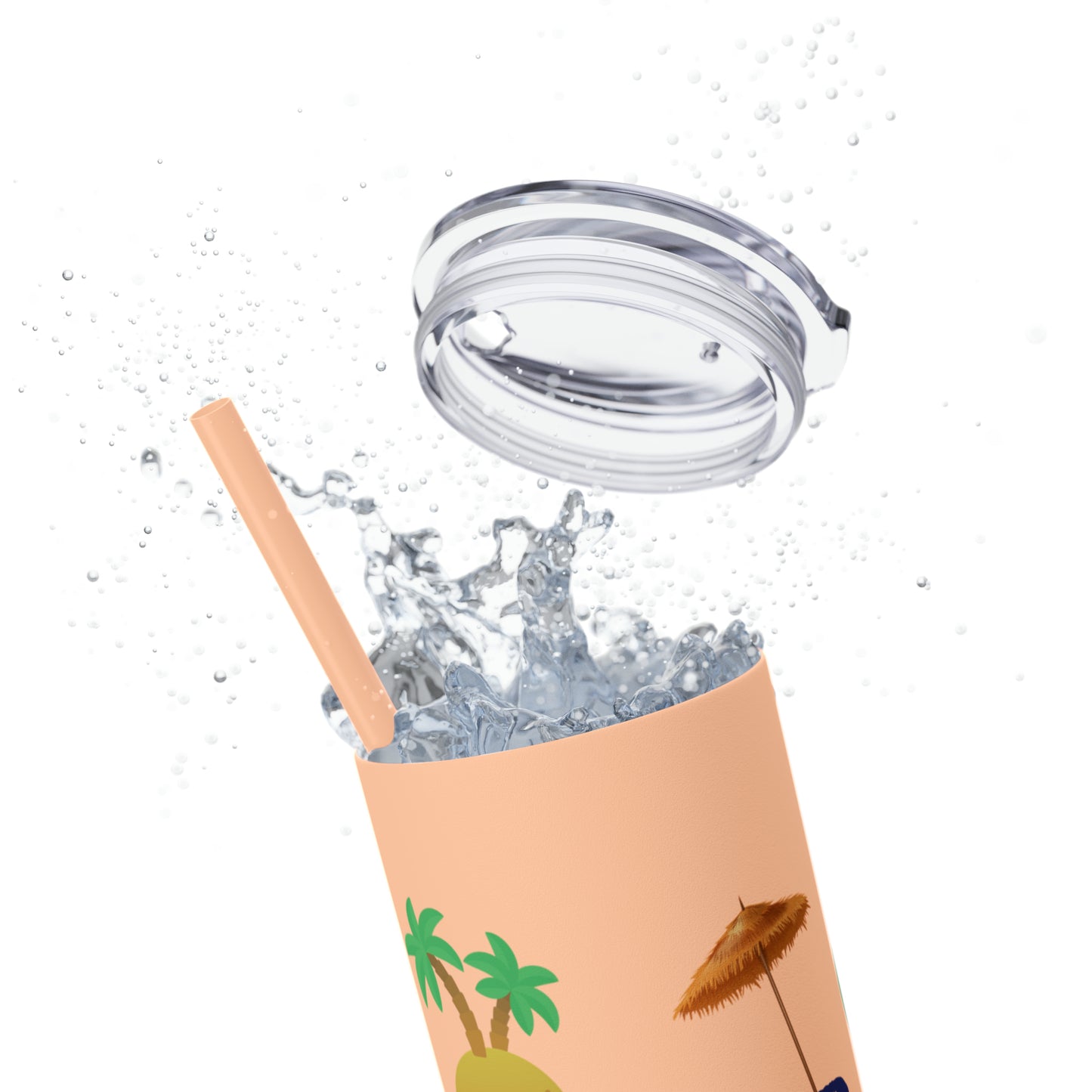 May or May Not Be Kava - Local Nakamal: Skinny Tumbler with Straw, 20oz