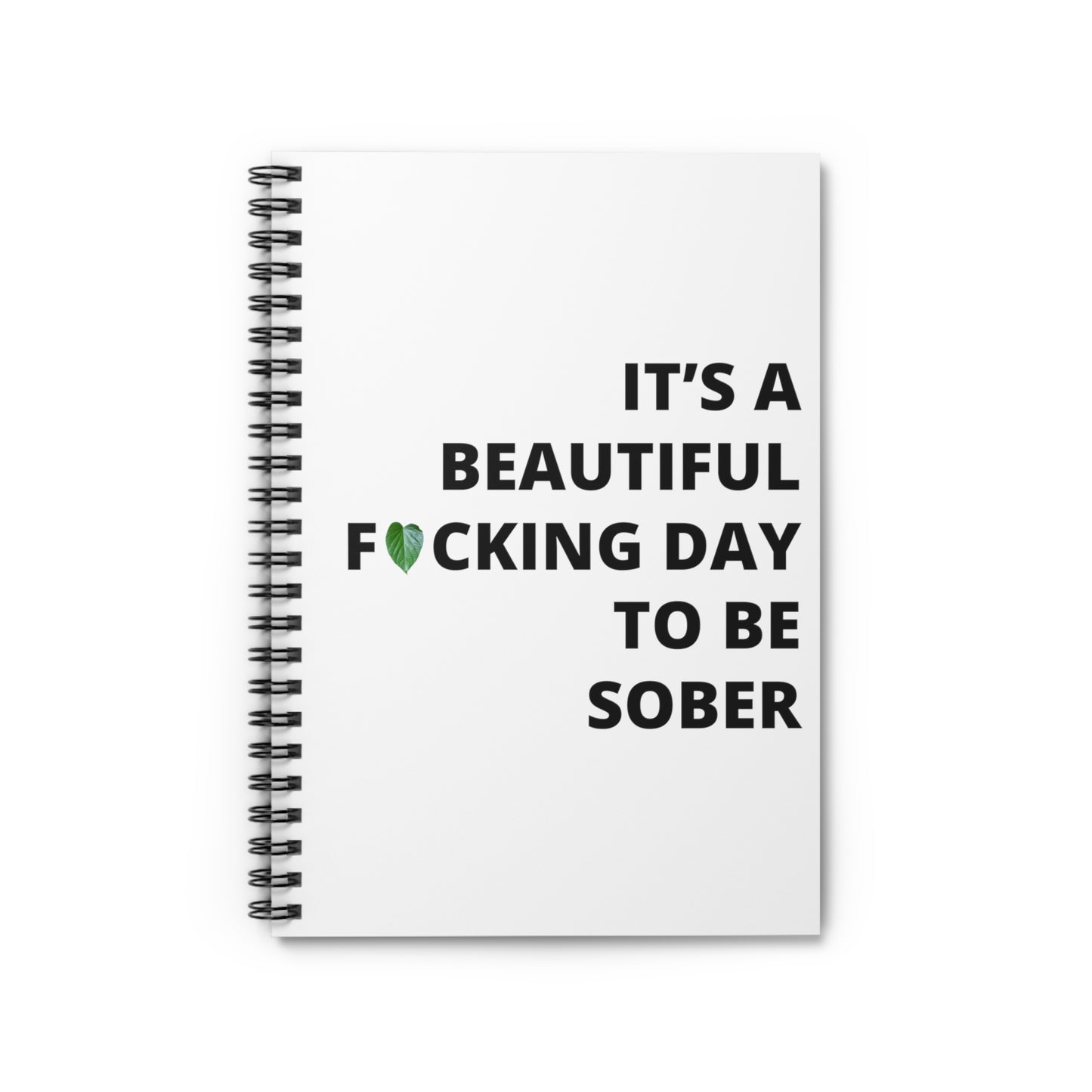 "Beautiful FN Day to be Sober" Inspirational Notebook