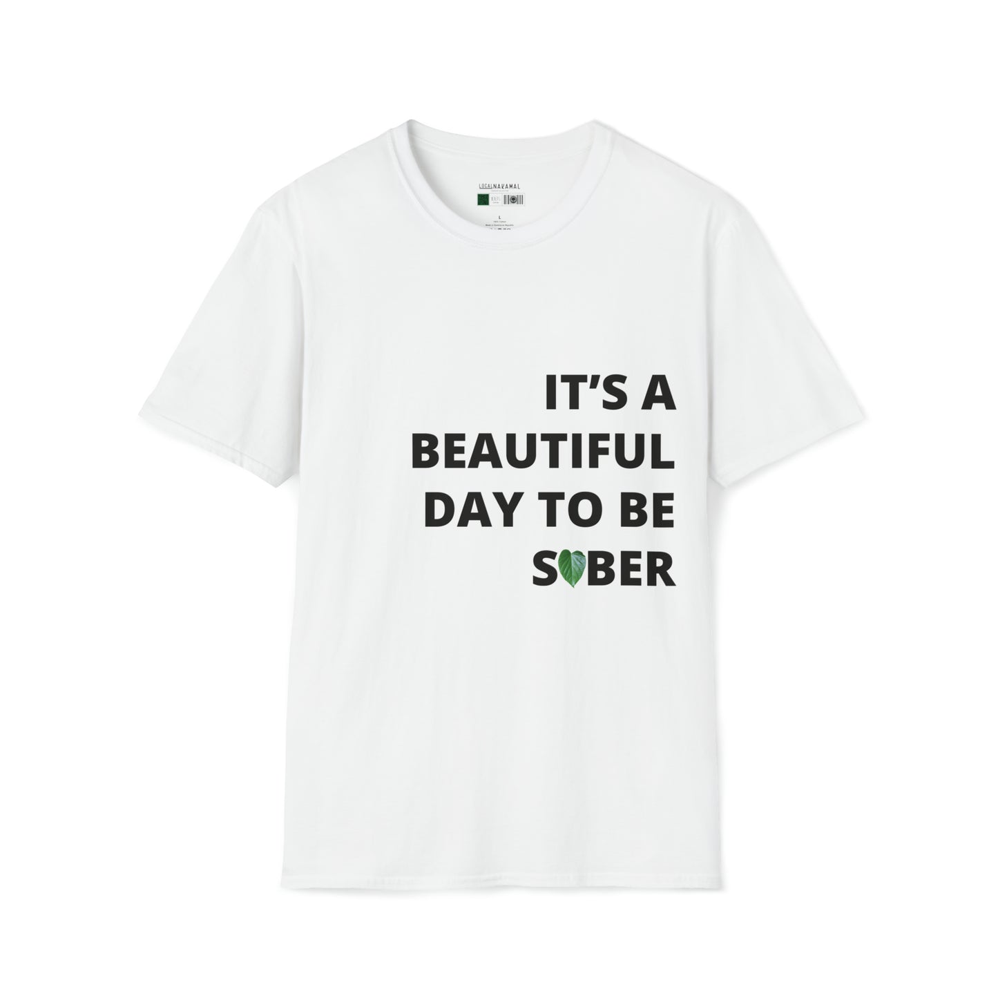 "Beautiful Day to be Sober" Kava Leaf T-Shirt