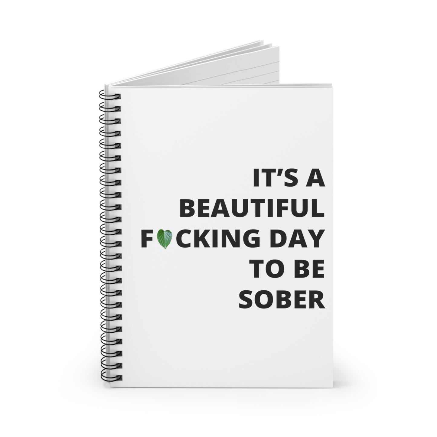 "Beautiful FN Day to be Sober" Inspirational Notebook