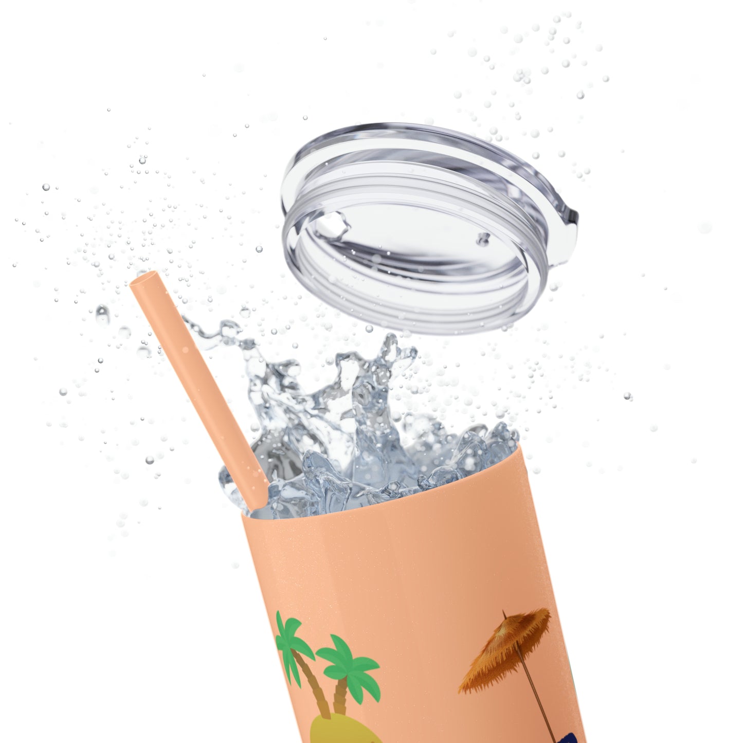 May or May Not Be Kava - Local Nakamal: Skinny Tumbler with Straw, 20oz