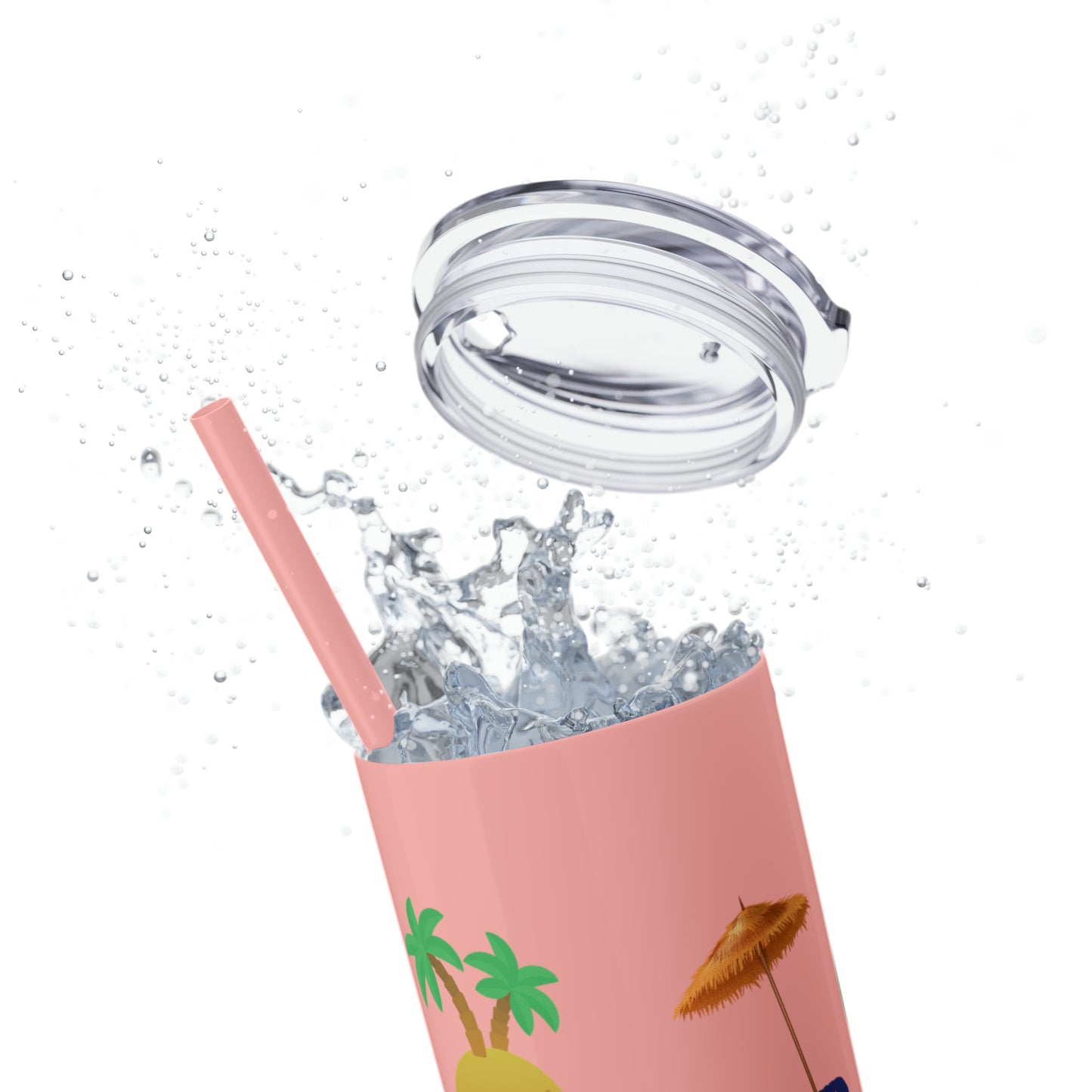 May or May Not Be Kava - Local Nakamal: Skinny Tumbler with Straw, 20oz